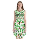 Leaves True Leaves Autumn Green Sleeveless Chiffon Dress   View1