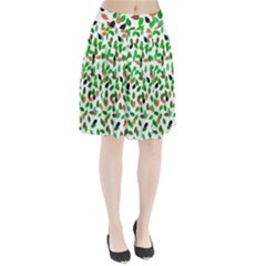 Leaves True Leaves Autumn Green Pleated Skirt by Celenk