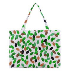 Leaves True Leaves Autumn Green Medium Tote Bag by Celenk