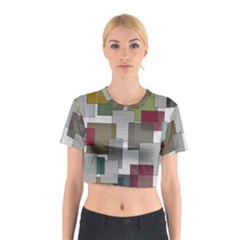 Decor Painting Design Texture Cotton Crop Top by Celenk