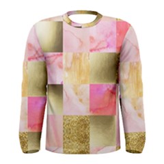 Collage Gold And Pink Men s Long Sleeve Tee by NouveauDesign