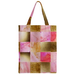 Collage Gold And Pink Zipper Classic Tote Bag by NouveauDesign