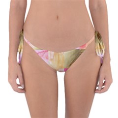 Collage Gold And Pink Reversible Bikini Bottom by NouveauDesign