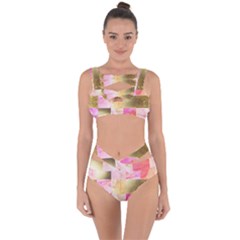 Collage Gold And Pink Bandaged Up Bikini Set  by NouveauDesign