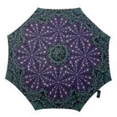 Star And Flower Mandala In Wonderful Colors Hook Handle Umbrellas (large) by pepitasart