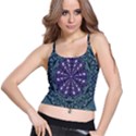 Star And Flower Mandala In Wonderful Colors Spaghetti Strap Bra Top View1