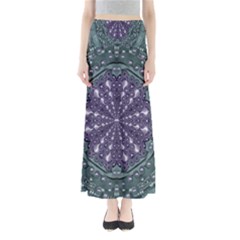 Star And Flower Mandala In Wonderful Colors Full Length Maxi Skirt by pepitasart