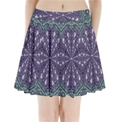 Star And Flower Mandala In Wonderful Colors Pleated Mini Skirt by pepitasart