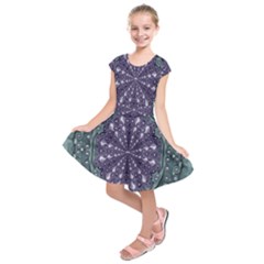 Star And Flower Mandala In Wonderful Colors Kids  Short Sleeve Dress by pepitasart