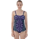 Star And Flower Mandala In Wonderful Colors Twist Front Tankini Set View1