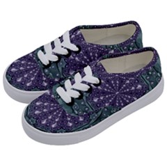 Star And Flower Mandala In Wonderful Colors Kids  Classic Low Top Sneakers by pepitasart