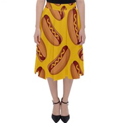 Hot Dog Seamless Pattern Folding Skater Skirt