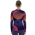 Geometric Swirls V-Neck Long Sleeve Top View2