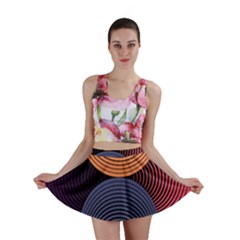 Geometric Swirls Mini Skirt by Celenk