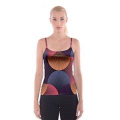 Geometric Swirls Spaghetti Strap Top by Celenk