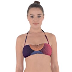 Geometric Swirls Halter Bandeau Bikini Top