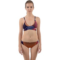 Geometric Swirls Wrap Around Bikini Set by Celenk