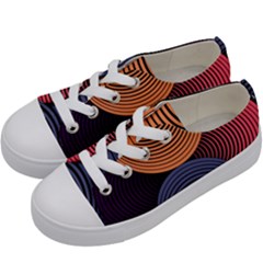 Geometric Swirls Kids  Low Top Canvas Sneakers