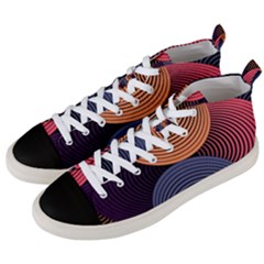 Geometric Swirls Men s Mid-top Canvas Sneakers