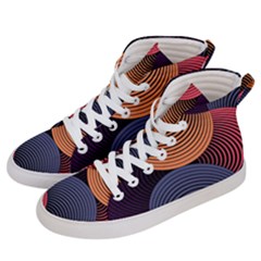 Geometric Swirls Men s Hi-top Skate Sneakers