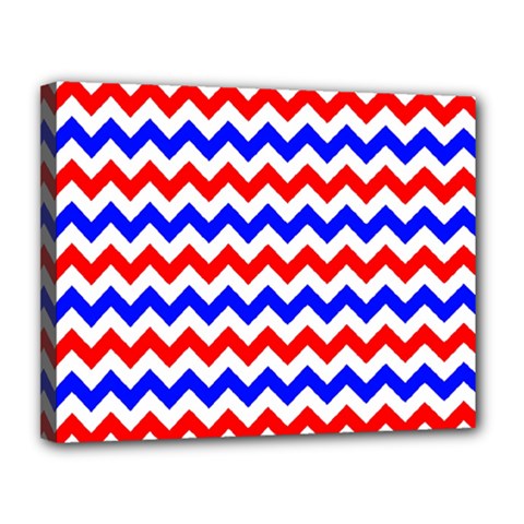 Zig Zag Pattern Canvas 14  X 11  by Celenk