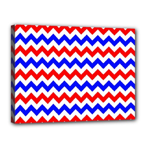 Zig Zag Pattern Canvas 16  X 12  by Celenk