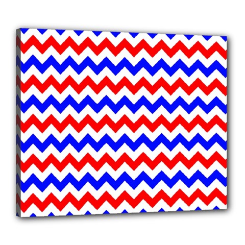 Zig Zag Pattern Canvas 24  X 20  by Celenk