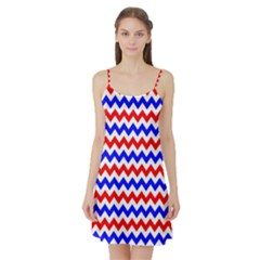 Zig Zag Pattern Satin Night Slip by Celenk