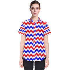 Zig Zag Pattern Women s Short Sleeve Shirt