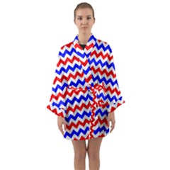 Zig Zag Pattern Long Sleeve Kimono Robe by Celenk