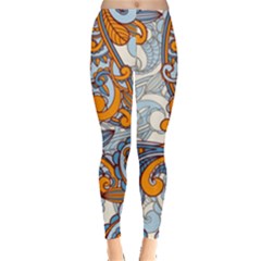 Paisley Pattern Leggings  by Celenk