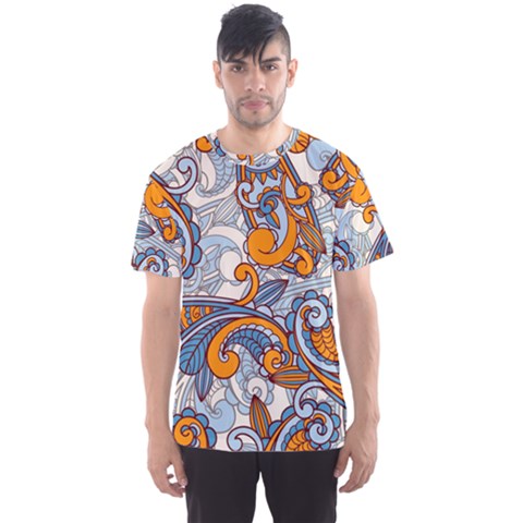 Paisley Pattern Men s Sports Mesh Tee by Celenk