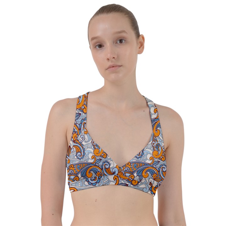 Paisley Pattern Sweetheart Sports Bra