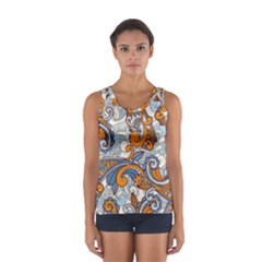 Paisley Pattern Sport Tank Top  by Celenk