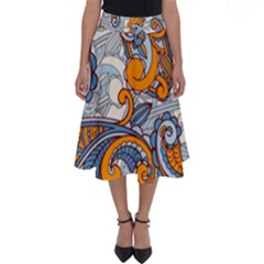 Paisley Pattern Perfect Length Midi Skirt