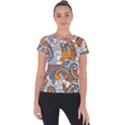 Paisley Pattern Short Sleeve Sports Top  View1