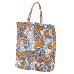 Paisley Pattern Giant Grocery Zipper Tote