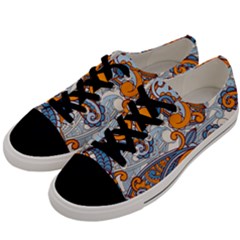 Paisley Pattern Men s Low Top Canvas Sneakers by Celenk