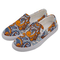 Paisley Pattern Men s Canvas Slip Ons