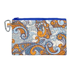 Paisley Pattern Canvas Cosmetic Bag (large) by Celenk