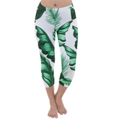 Banana Leaves And Fruit Isolated With Four Pattern Capri Winter Leggings  by Celenk