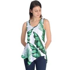 Banana Leaves And Fruit Isolated With Four Pattern Sleeveless Tunic by Celenk