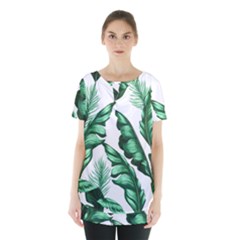 Banana Leaves And Fruit Isolated With Four Pattern Skirt Hem Sports Top