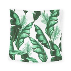 Banana Leaves And Fruit Isolated With Four Pattern Square Tapestry (small) by Celenk