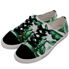 Banana Leaves And Fruit Isolated With Four Pattern Men s Low Top Canvas Sneakers