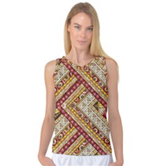 Ethnic Pattern Styles Art Backgrounds Vector Women s Basketball Tank Top by Celenk