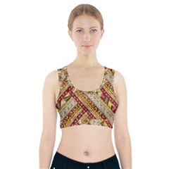 Ethnic Pattern Styles Art Backgrounds Vector Sports Bra With Pocket by Celenk