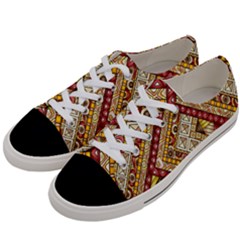 Ethnic Pattern Styles Art Backgrounds Vector Women s Low Top Canvas Sneakers by Celenk