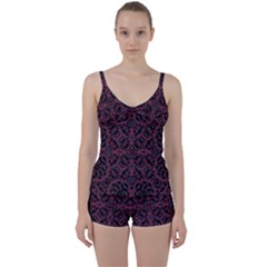 Modern Ornate Pattern Tie Front Two Piece Tankini by dflcprints