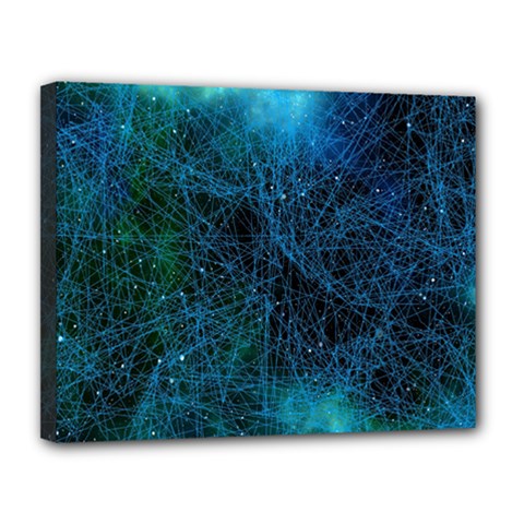 System Network Connection Connected Canvas 14  X 11  by Celenk